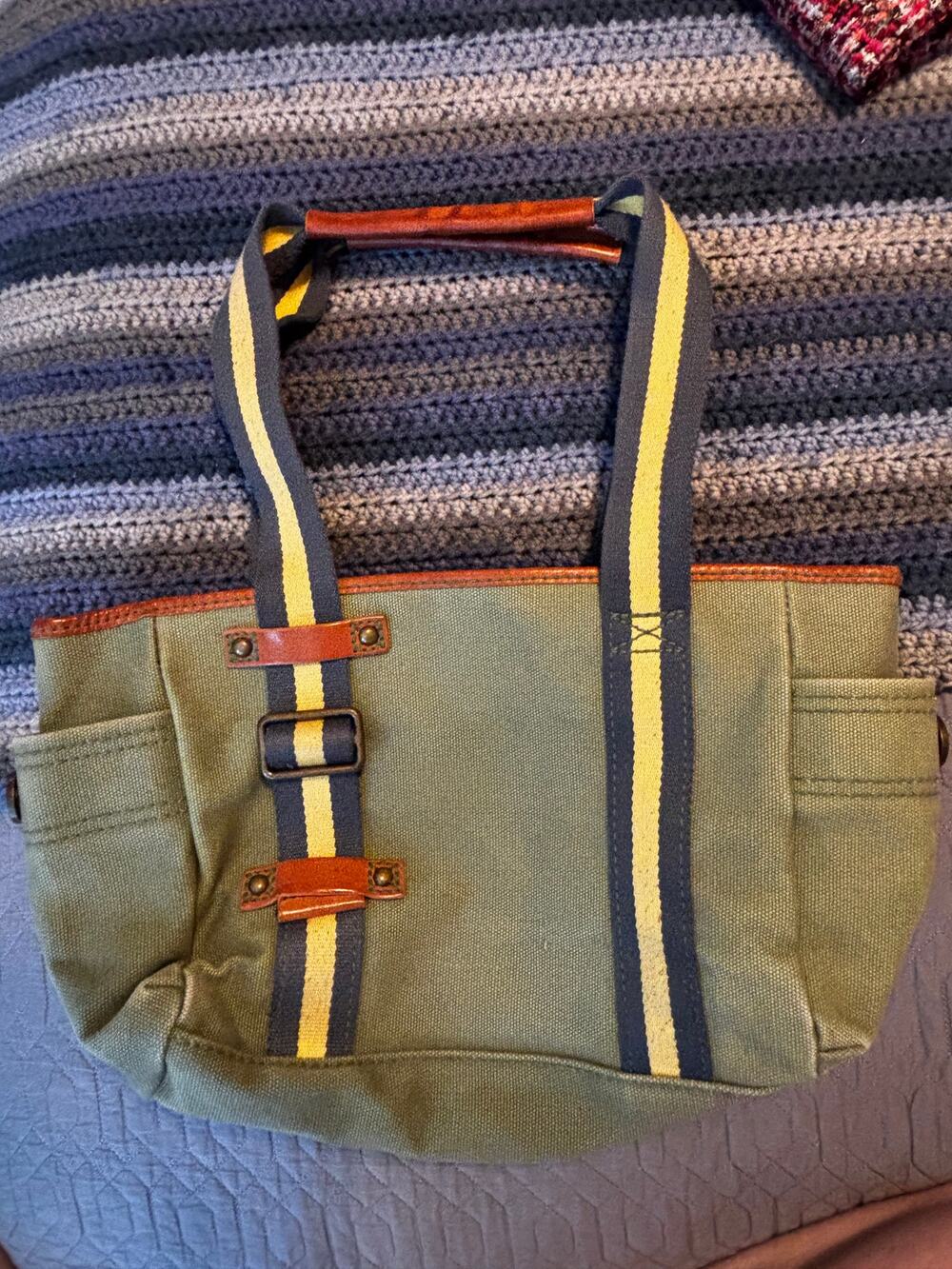 Vintage Gap 1969 Heavy Duty Canvas Tote with Leather Accents